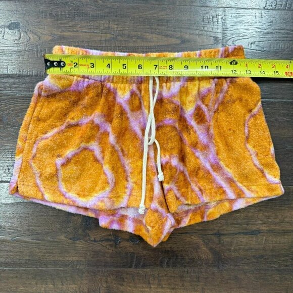 Out From Under Women's Tie Dye Drawstring Pull On Short Orange Multi Size XS - Picture 7 of 7
